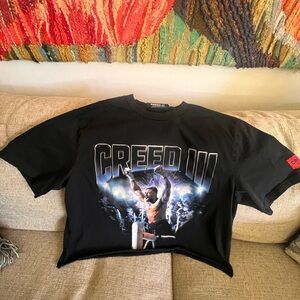 Shoe Palace x CREED lll ROAR WASHED T-Shirt Size Large Black Cropped
